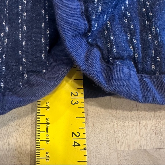 Old Navy Blue & White Womens Boho Quilted Jacket Open Front Size XL - Picture 8 of 8